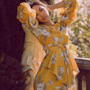 !! FLASH SALE !! Yellow Long Sleeve Minidress